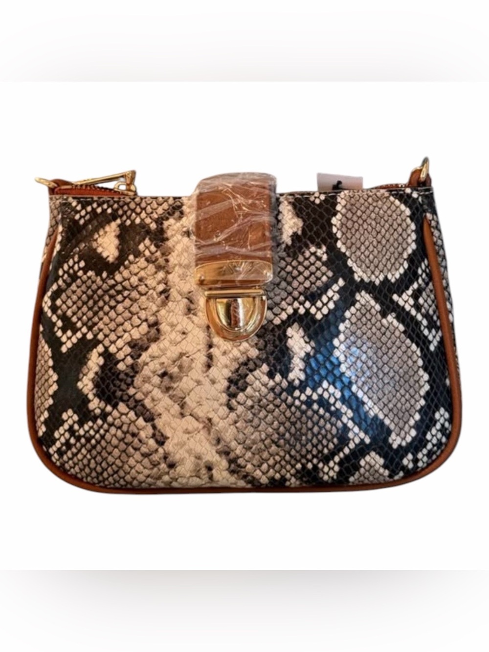 Talbots Snake-Print Crossbody Bag